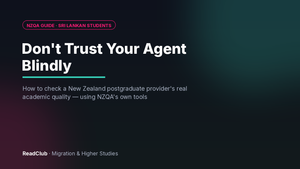 Don't trust your study agent blindly — an NZQA guide for Sri Lankan students