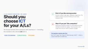 Should you choose ICT for your A/Ls
